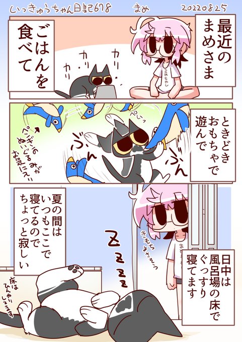 いっきゅうちゃん日記678 まめ #漫画 #いっきゅうちゃん #日記漫画 #絵日記 https://t.co/LDgL3MgQbw 