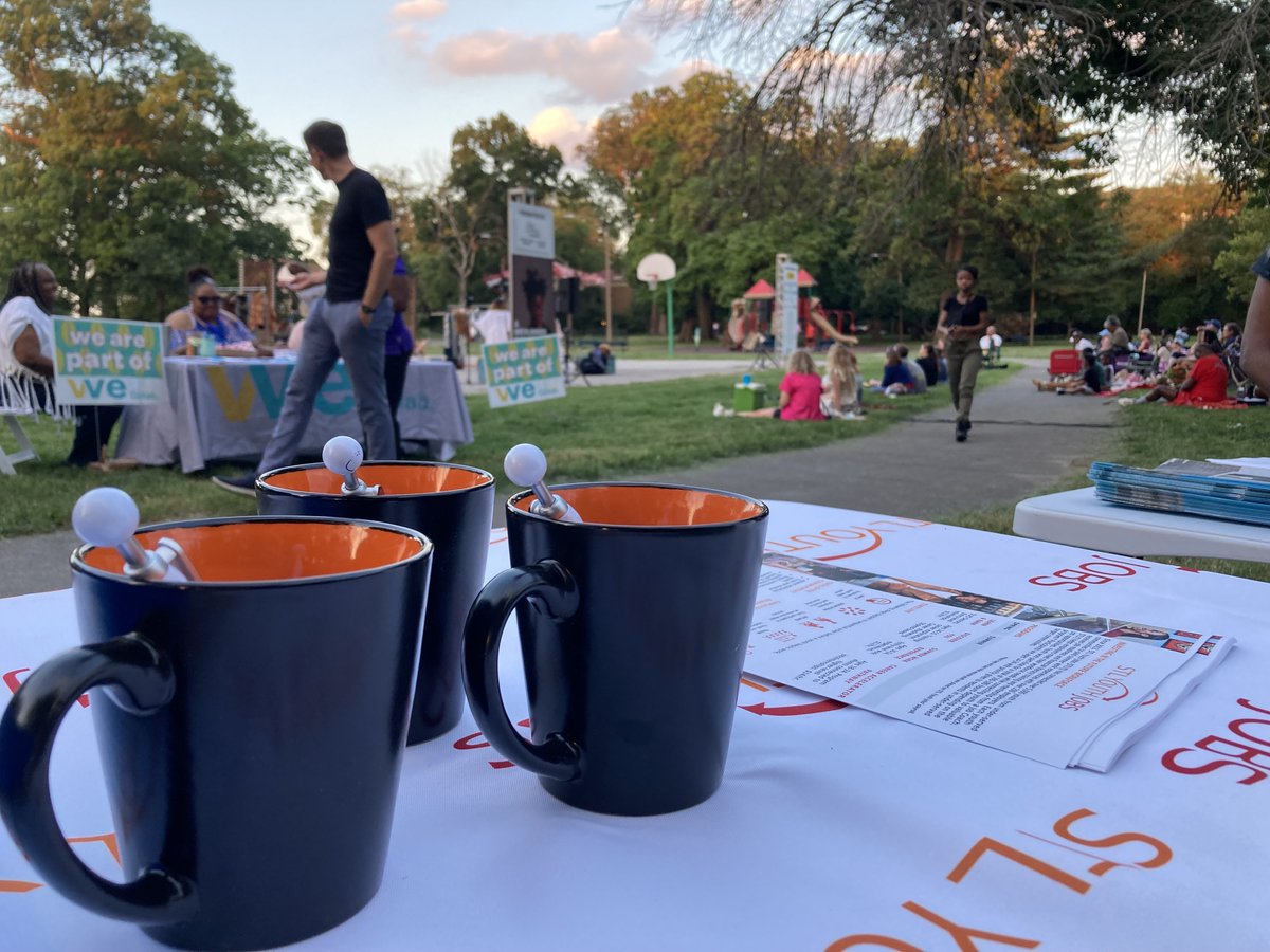 A beautiful night for Shakespeare in the park! Thanks to <a href="/STLShakesFest/">St. Louis Shakespeare Festival</a> for inviting us to table at Tuesday's performance of "A Midsummer Night's Dream" at Ivory Perry Park. We had a great time!! 

#stlshakesfest #stlyouthjobs #freeperformance #artinthepark #summer