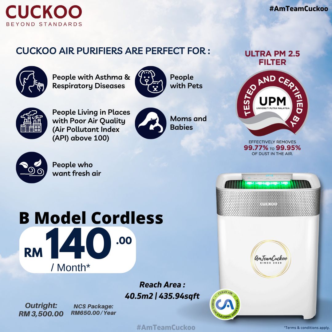 abrahamwang92's tweet photo. Air Purifier Cuckoo

Looking for Affordable Air Purifier Monthly Rental?

Come With Free Scheduled Service Every 4 &amp; Filter Change.

More info,
WhatsApp Me ⤵️
https://t.co/HglYkeZ6os

#airpurifier #airpurifiercuckoo #CUCKOOAirPurifier #airfilter https://t.co/xNB6TZJs8A