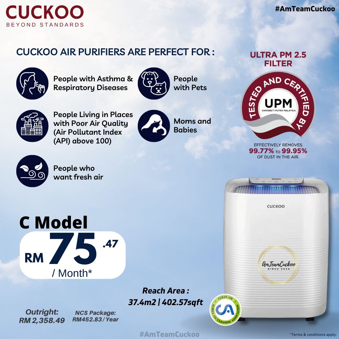 abrahamwang92's tweet photo. Air Purifier Cuckoo

Looking for Affordable Air Purifier Monthly Rental?

Come With Free Scheduled Service Every 4 &amp; Filter Change.

More info,
WhatsApp Me ⤵️
https://t.co/HglYkeZ6os

#airpurifier #airpurifiercuckoo #CUCKOOAirPurifier #airfilter https://t.co/xNB6TZJs8A