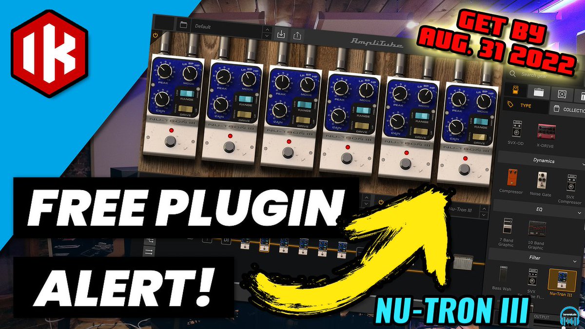 BenoniStudio's tweet photo. Get the Nu-Tron III pedal from IK Multimedia for FREE π¨πΈ
Watch Now:
YouTube https://t.co/xk9smmEGdv
Rumble https://t.co/bNXJZoubUT
Odysee https://t.co/xjVMycCecl
#freeplugins #FreePluginAlert #ikmultimedia https://t.co/NadgwgBlTv