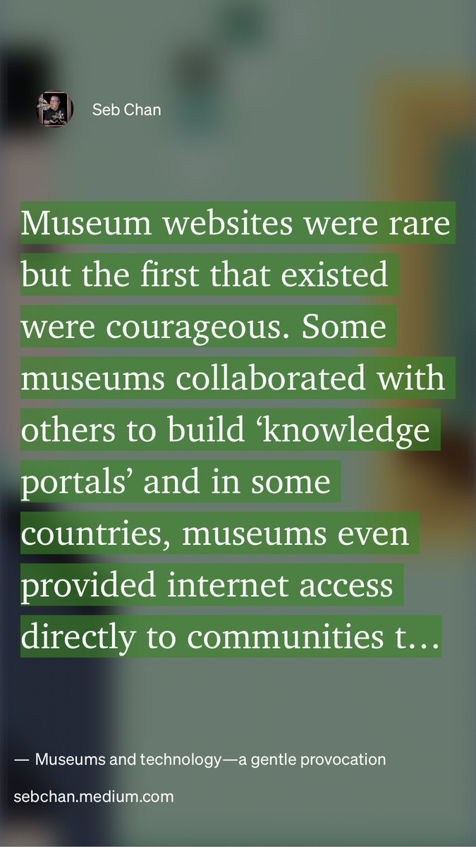 digitaleffie's tweet photo. Love this quote from @sebchan’s #ICOM22 presentation. Museum history has courage and collaboration in its roots. https://t.co/GbKFjnFe9G https://t.co/Y4dK1pqOpl