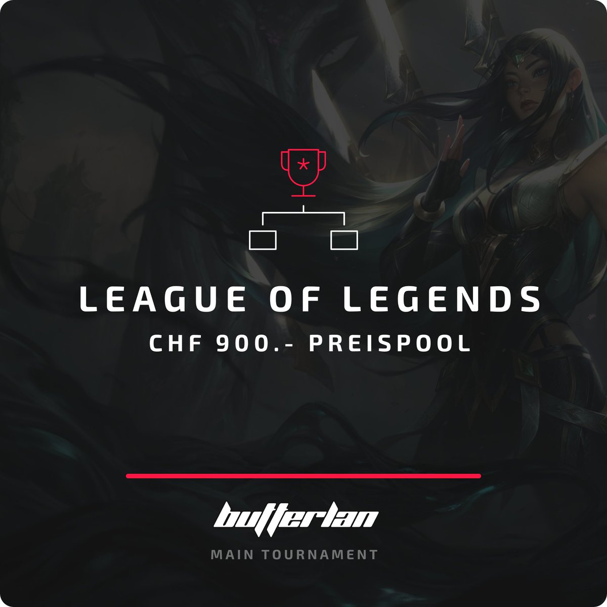 ButterLan's tweet photo. 🏆 900 CHF Preispool für das #LeagueOfLegends Hauptturnier an der ButterLan! 🏆

Kauf dir jetzt dein ButterLan 14 Ticket und schliess dich dem Battle im Summoner's Rift an: https://t.co/m4vG2dWeGa
#lol #butterlan #lanparty #esports #sponsorsdream #gaming #turnier #prizepool https://t.co/cSMKiBIWHt