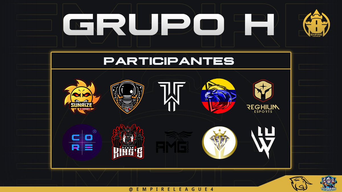𝐏𝐑𝐄𝐒𝐄𝐍𝐓𝐀𝐂𝐈𝐎́𝐍 • 𝐆𝐑𝐔𝐏𝐎 𝐇 • #FreeEditionV

Y así forman los grupos para esta edición!🔥

🎖️<a href="/SunriZe__Esport/">SunriZe E-sport ☀️</a>
🎖️@NospaceGame
🎖️<a href="/TwEsportsCR/">TW Esports</a>
🎖️@VenezuelaVIT
🎖️<a href="/reghiumesports/">Reghium Esports</a>
🎖️<a href="/Gam1ngCore/">Core Gaming</a>
🎖️@DemonKingsGG
🎖️<a href="/cr_amg/">AMG Squad CR</a>
🎖️@TBrillitos
🎖️<a href="/E_Warriors2022/">🔱 Eternal Warriors 🔱</a>

Mucha suerte!☘️