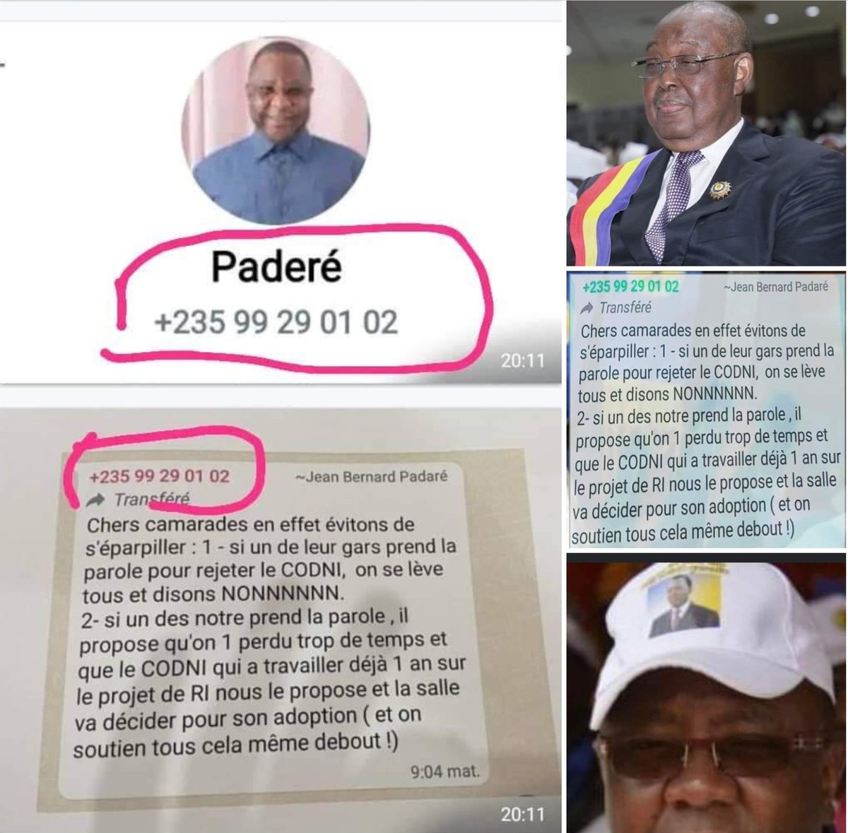 hassanal_Prof's tweet photo. #Finalement #confirmé
#Tchad #DNI
LE D. "in"clusive du #MPS3 face à la délinquance po habituelle!
Ce message de Jean Bernard Padare qui sensibilise ses camarades à perturber le dialogue et empêcher les autres de s'exprmimer confirme le caractère "non" inclusif audit #dialogue. https://t.co/JJCq1QMIvF