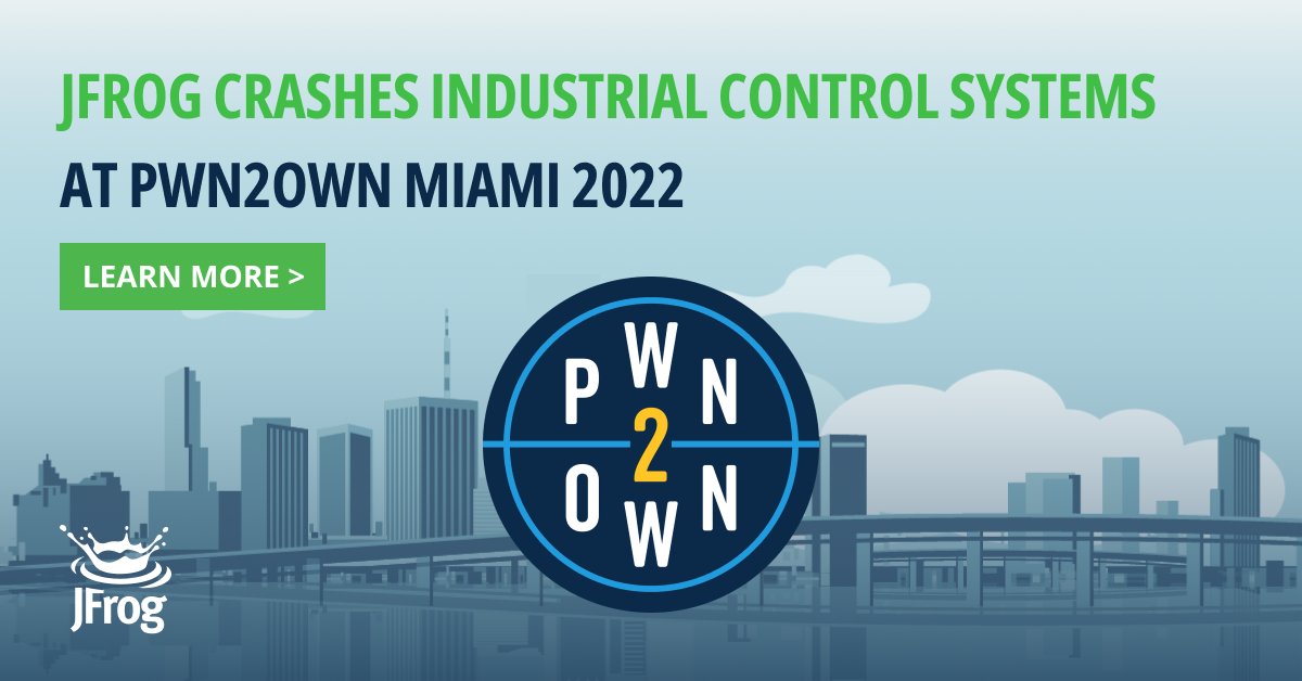 jfrog's tweet photo. Earlier this year, the JFrog Security research team competed in the #Pwn2Own Miami 2022 hacking competition, and took home the 🏆 in Denial of Service on the OPC UA C++ server and Denial of Service on the OPC UA .NET server (CVE-2022-29866)!

Read More: https://t.co/cZPjVw2Hww https://t.co/smSuM6fblp