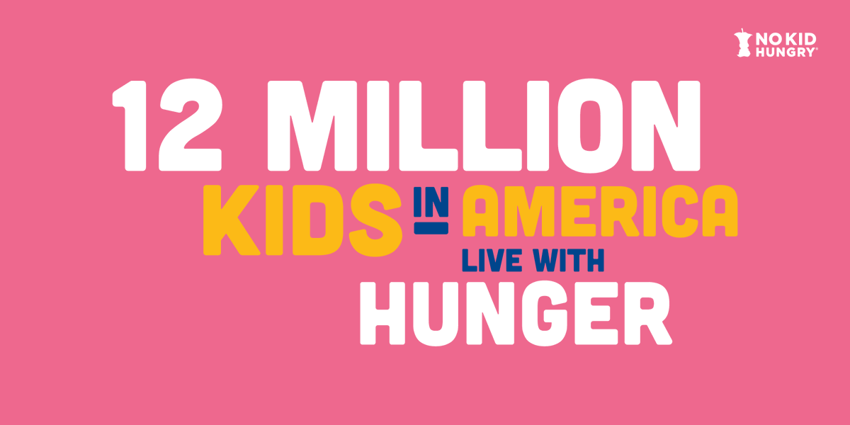 Did you. know that 12 million kids in the U.S. are living with hunger?

With the new school year starting back up, it's important we come together to continue to end childhood hunger! Food is the most important school supply. 📝
#NoKidHungry