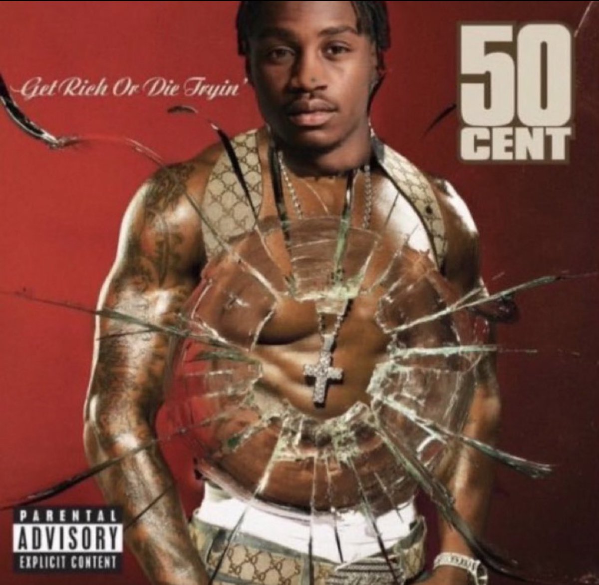 OvOBrezzzy's tweet photo. Lil Tjay really still rapping after getting shot 7 times, he in his 50cent era https://t.co/FODemh4doq