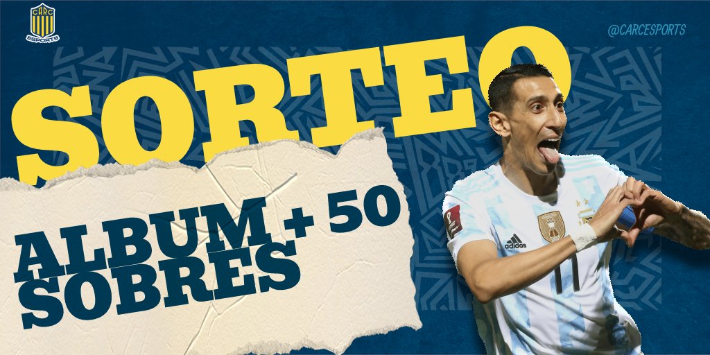 🇺🇦🎉 SORTEAZO 

ALBUM DEL MUNDIAL + 50 SOBRES DE FIGURITAS 

Condiciones:
📌 Seguirnos 
📌 RT + Fav
📌 Etiquetar a dos amigos

Van a salir 3 ganadores, nos contactaremos con ellos por MD el Jueves 1/9.
Sorteo valido para toda Argentina

Buena suerte a todos!🍀

#VamosCentral 💛💙