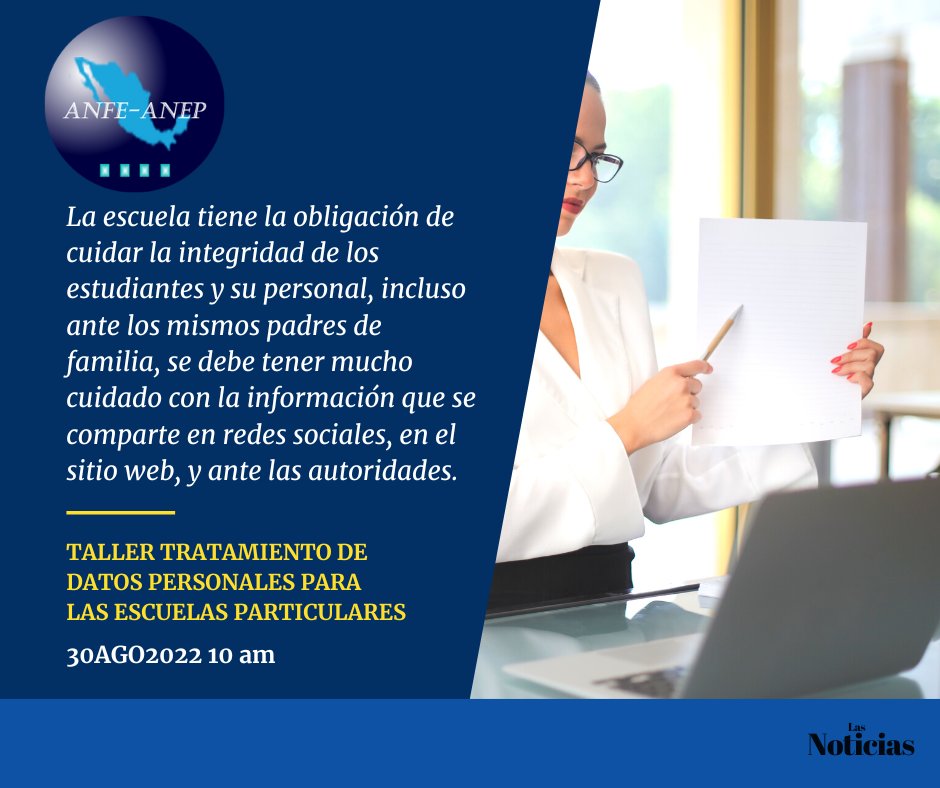 anfeanep1's tweet photo. ¿Todos en su escuela saben lo que tienen que hacer para cuidar los datos personales? https://t.co/L4v7QQRSUb