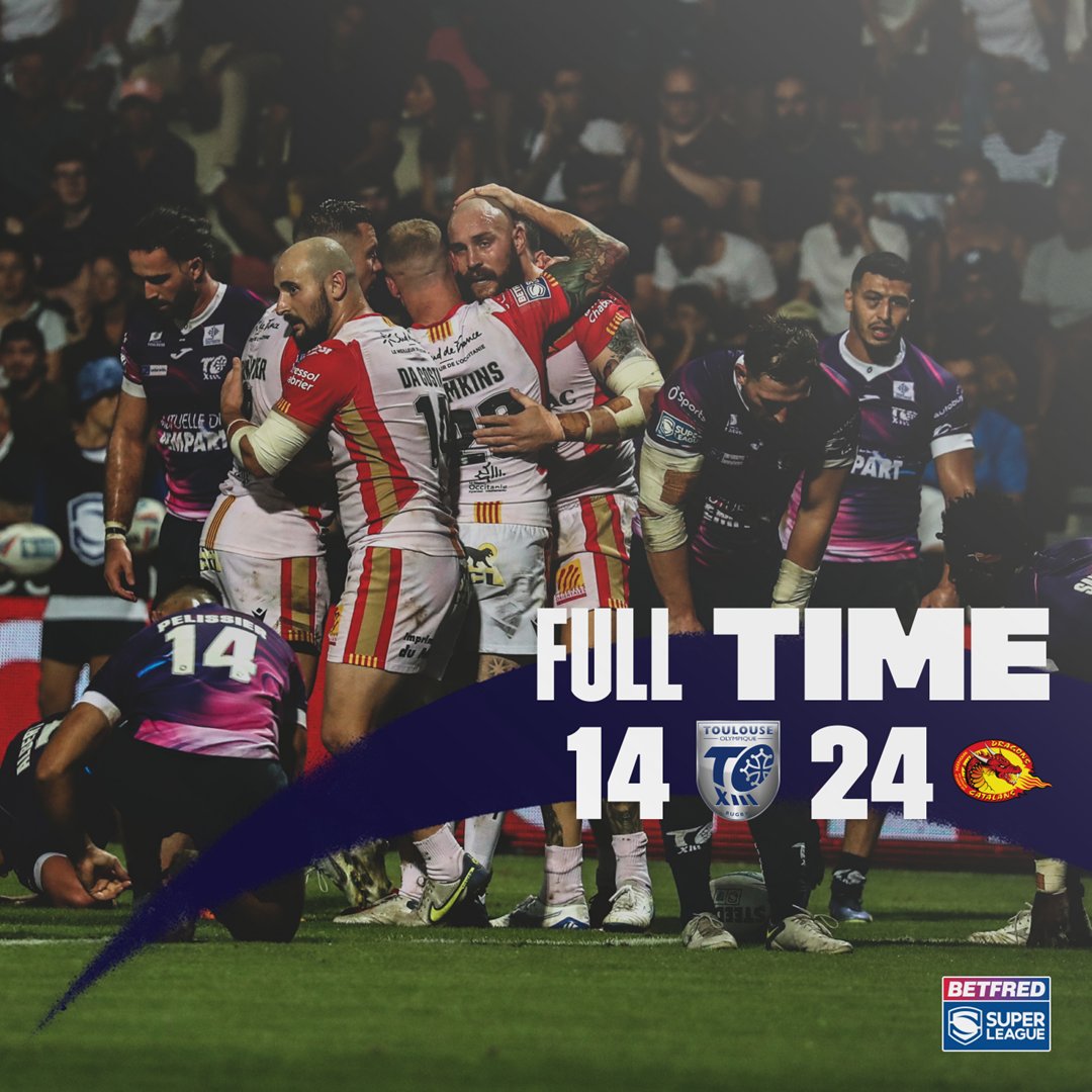SuperLeague's tweet image. Dragons win the Derby 🇫🇷

With this result Toulouse have been relegated.