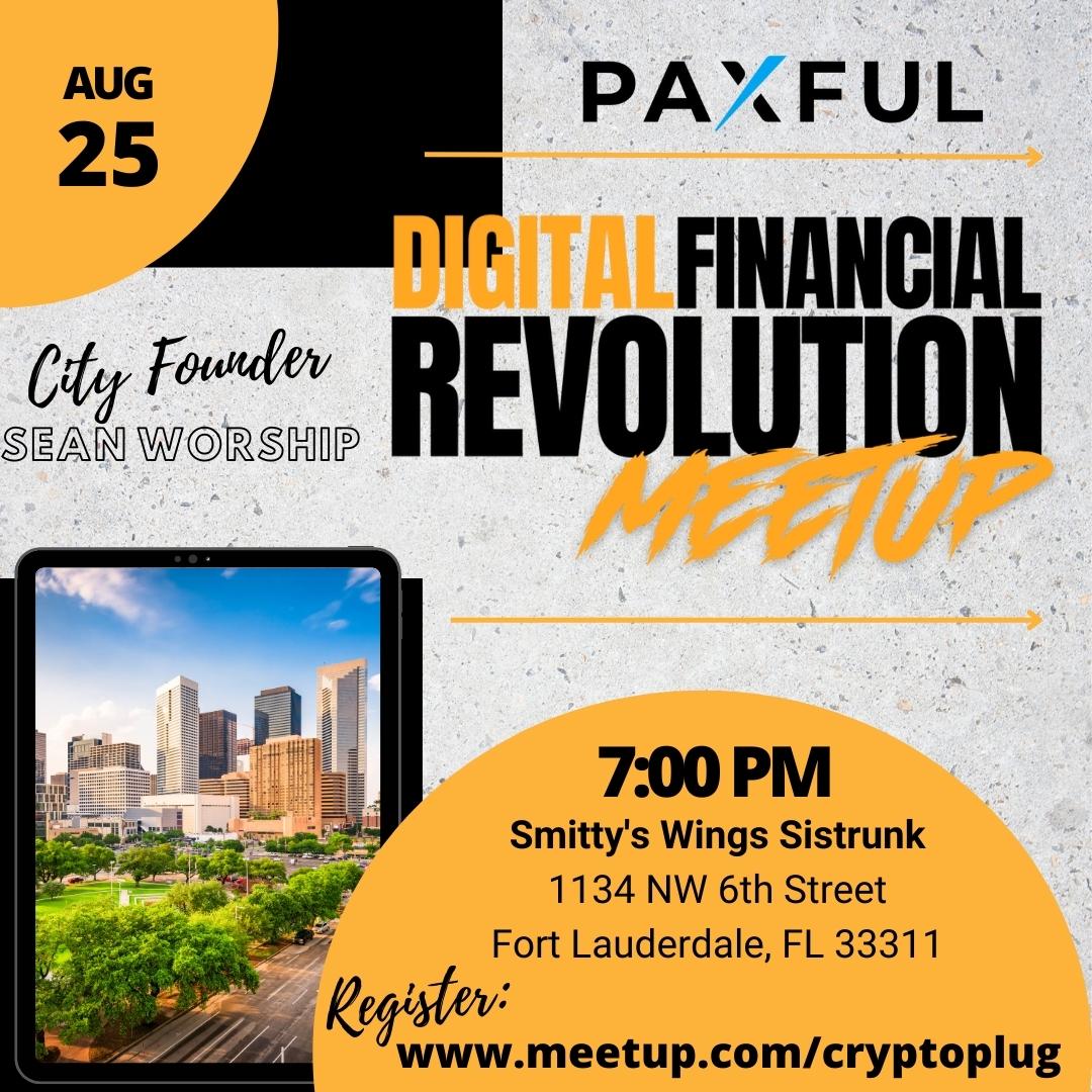 NajahRoberts's tweet photo. 📢 Fort Lauderdale, FL come out to learn about #BitCoin #Cryptocurrency #Blockchain and how to empower yourself in this #DigitalFinancialRevolution. Visit https://t.co/bW9UqrmGUO for the details. Powered by @CryptoPlug3 &amp; @paxful https://t.co/rtIGoLGWcy