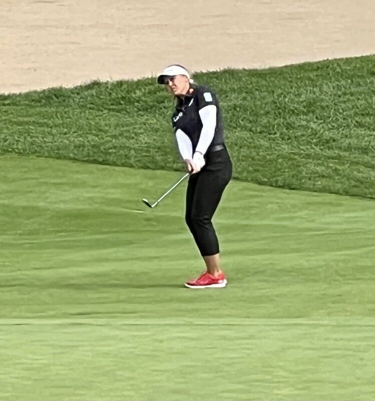 BillySchurman's tweet photo. Cousin Justin @RBC VP attending @cpwomensopen @OttawaHuntClub @GolfCanada @LPGA @golfpei with clients shared a pic of @loriekanelpga on #1 tee @BrookeHenderson on course….#GoLorie #GoBrooke #GoCanada https://t.co/SsrUjcsDNO
