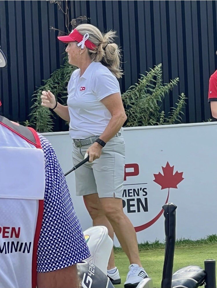 BillySchurman's tweet photo. Cousin Justin @RBC VP attending @cpwomensopen @OttawaHuntClub @GolfCanada @LPGA @golfpei with clients shared a pic of @loriekanelpga on #1 tee @BrookeHenderson on course….#GoLorie #GoBrooke #GoCanada https://t.co/SsrUjcsDNO
