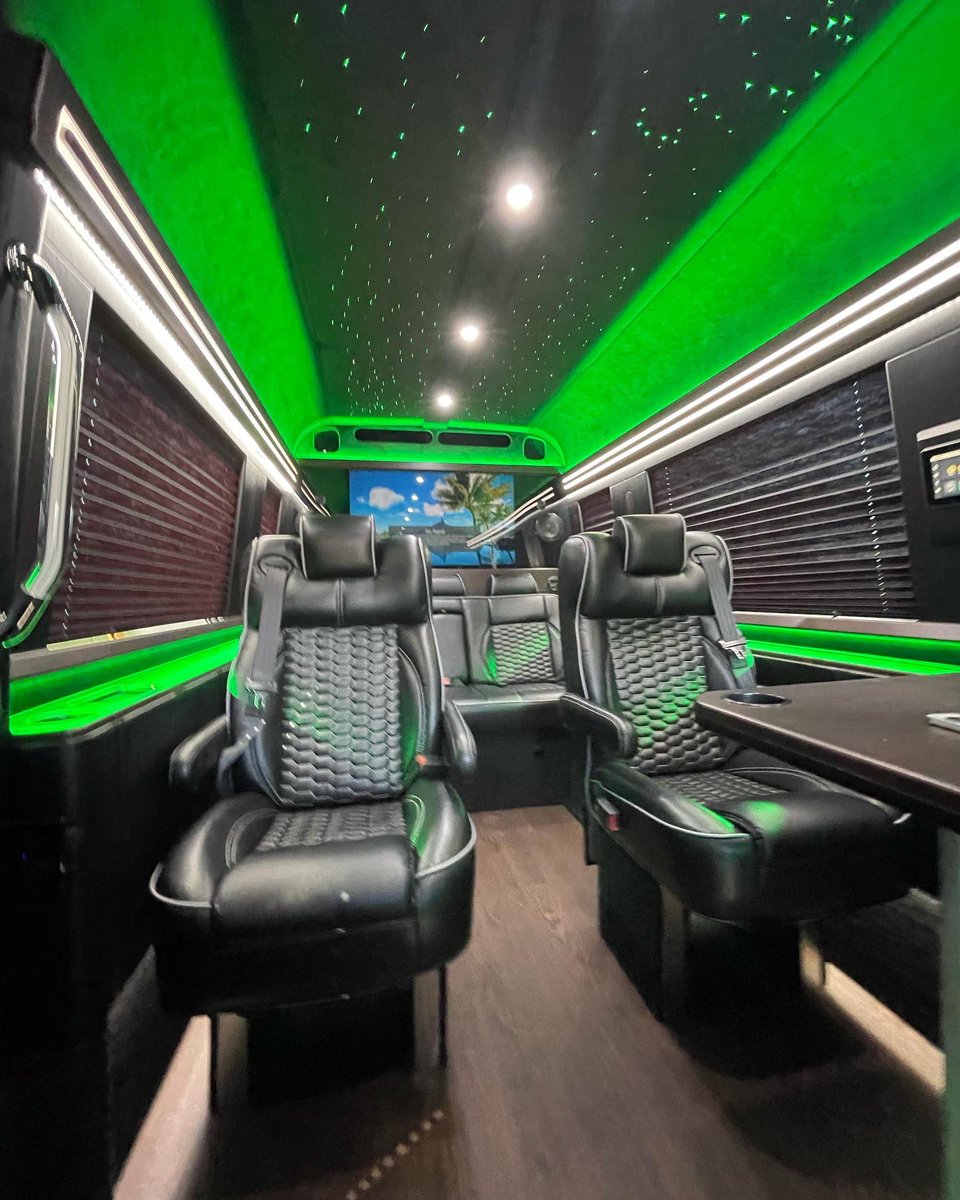 Mr__Ware's tweet photo. Excited to announce my new baby. 2022 Mercedes Benz Sprinter with custom Maybach roof and Lamborghini seats. 

Now available for you’re travel needs. In the Detroit area.  

Text us now at 989-205-9971. 

“Ware 2 luxury services” 
#YoungBlackBusiness alart 
#Detroit https://t.co/dhuhrR57JF