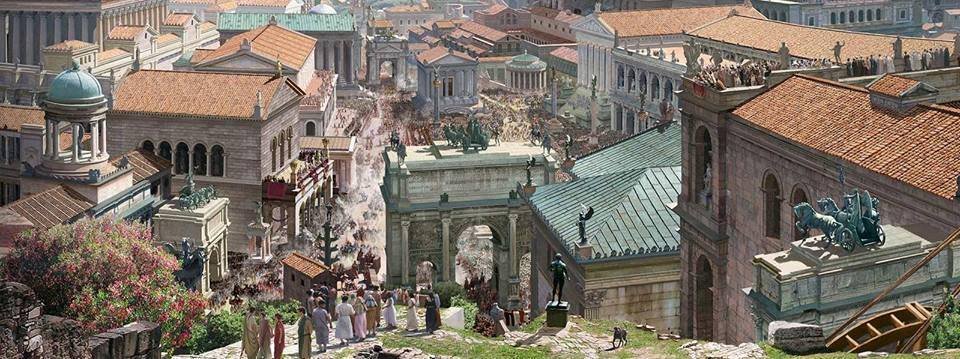 romanhistory1's tweet photo. What the Roman Forum looked like in 312 CE, following Constantine's victory over Maxentius https://t.co/8ETbMNbUG8