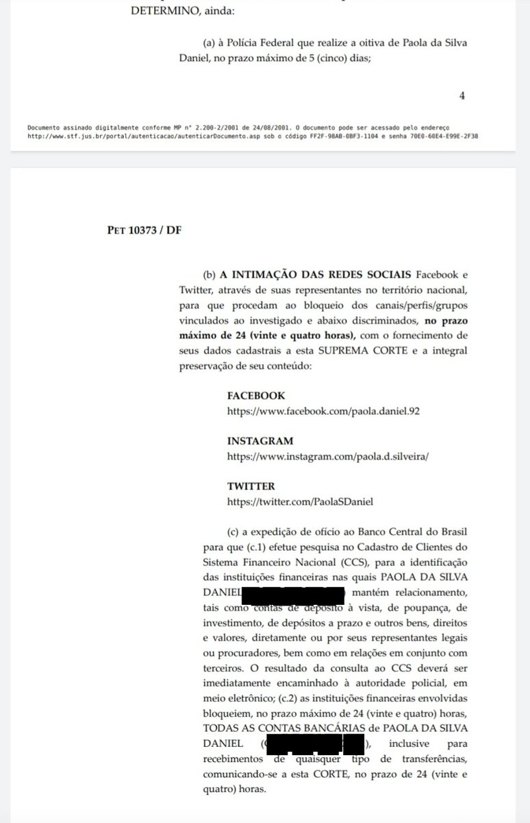 reporterenato's tweet photo. AGORA: Alexandre de Moraes determina o bloqueio das contas bancárias e redes sociais de Paola da Silva, esposa de Daniel Silveira. Parlamentar transferiu R$ 100 mil a esposa e usou as redes sociais dela. Magistrado também manda PF colher o depoimento de Paola e apurar crime https://t.co/gsJN59ihYK