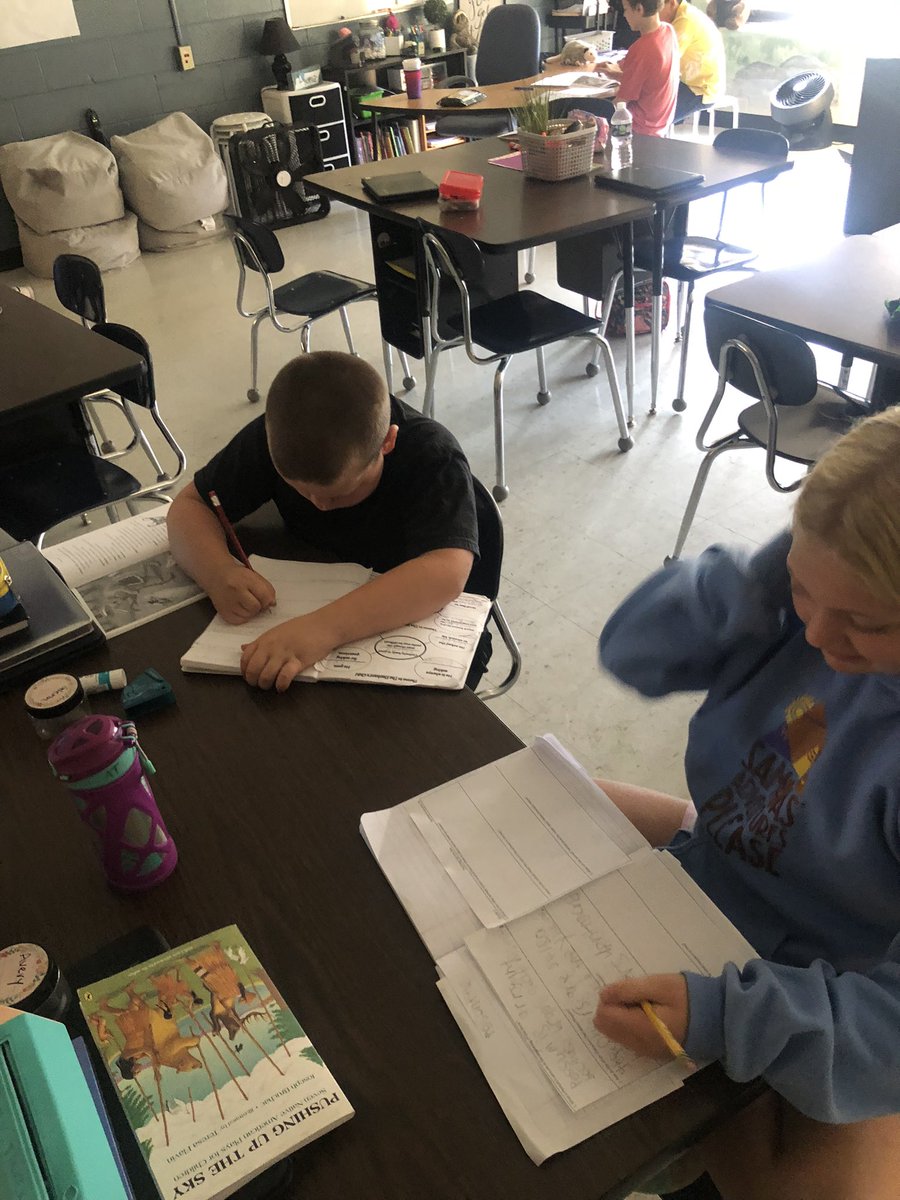 Analyzing our story today with text evidence and accountable talk! Our <a href="/WoodlandHawks/">Woodland Elementary</a> are working hard! #possumstail #ilc