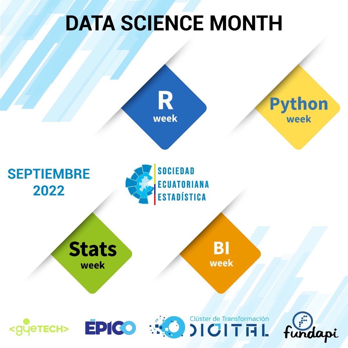 see_estadistica's tweet photo. 📍Data Science Month📍 
Online | Gratuito

Este es un evento en el que tendremos conferencias y talleres relacionados a aplicaciones desarrolladas con R, Python; además, casos de éxito en áreas de BI y Estadística. 🧑🏽‍💻🦾📊

¡Todas y todos están invitados a participar! https://t.co/va8T0zmWEi