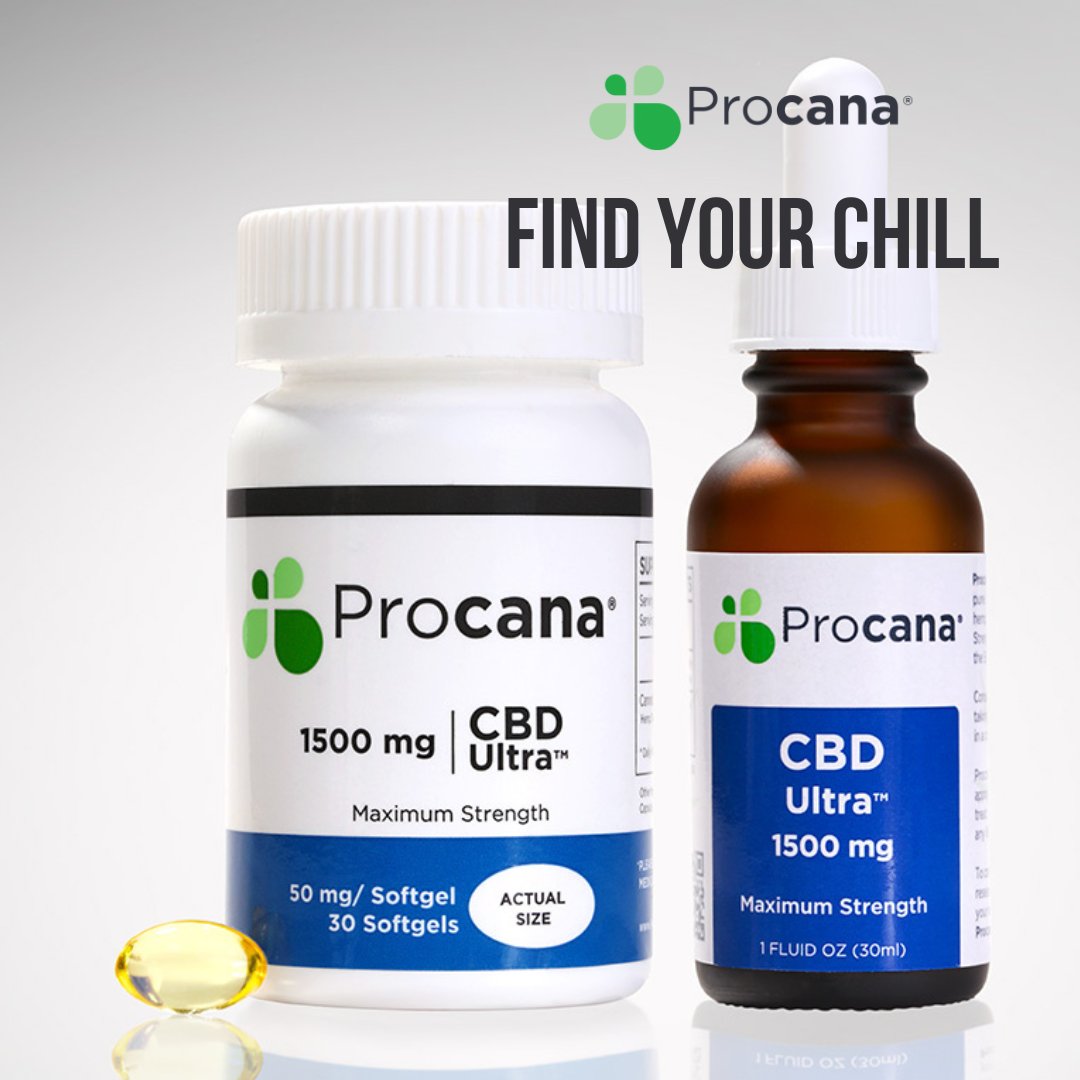 procana's tweet photo. We all know that feeling. The one where you're stressed out and overwhelmed that you don't even know how to start calming down. 😑 Our Procana CBD Ultra is a pure isolated CBD supplement that will help you feel your best. Try it now today! 

#ProcanaCBD #cbd #cbdoil #cbdlife https://t.co/HuRF2tfwii
