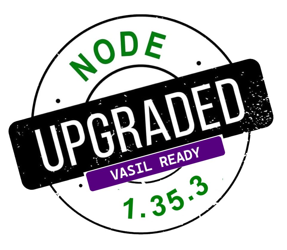 EliteStakePool's tweet photo. ALL NODES UPGRADED to 1.35.3 - VASIL READY

#Elite Family, we have successfully upgraded all of our node infrastructure to the latest IOHK node build with ZERO downtime.

We are Vasil Ready. https://t.co/QROCX1ZXjg