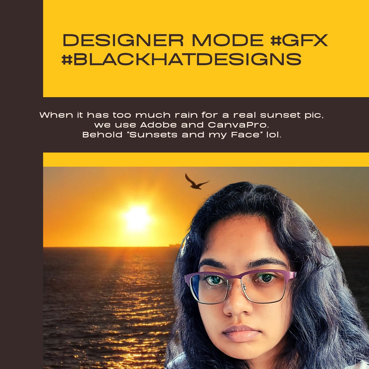 roxy_blackhat's tweet photo. @CTSCollegeTT it has too much rain today but I still understood the assignment 😆 #sunset #rainyday #gfx #designermode #CTSCollegeTT #BlackHatDesigns #TrinidadandTobago https://t.co/E4tXQ2OkaT