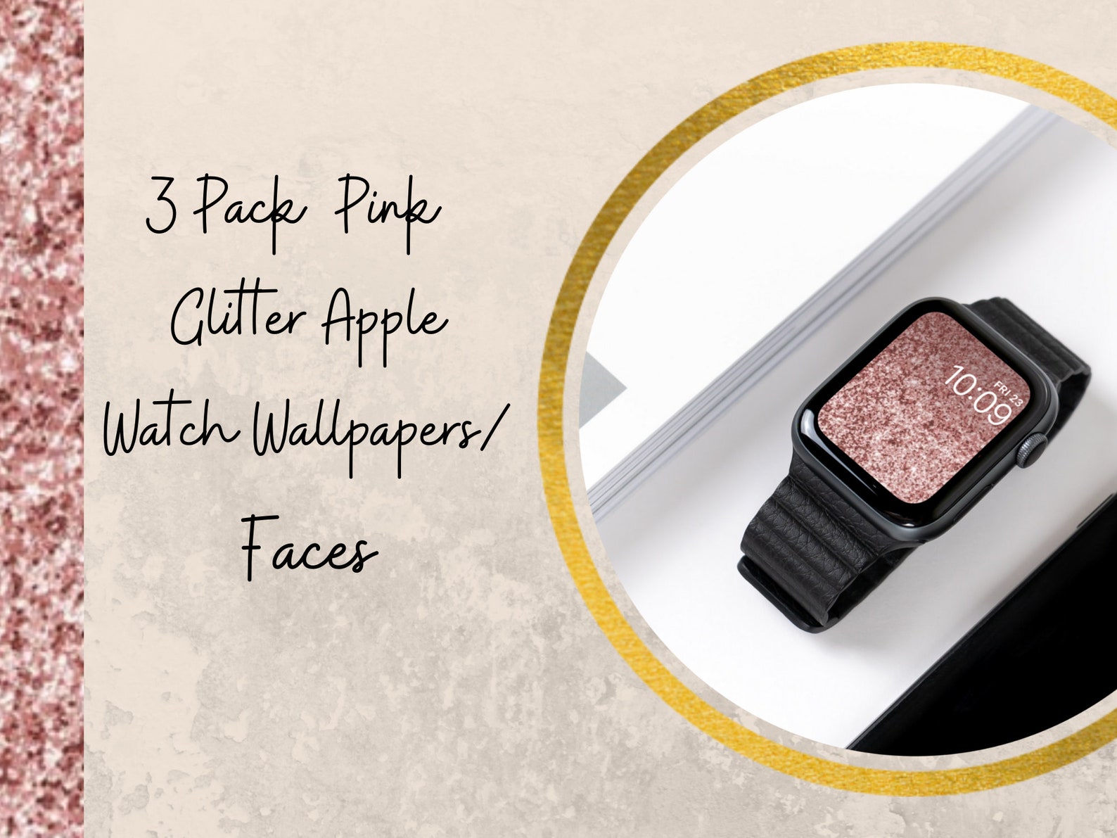 Glitter apple watch face sale