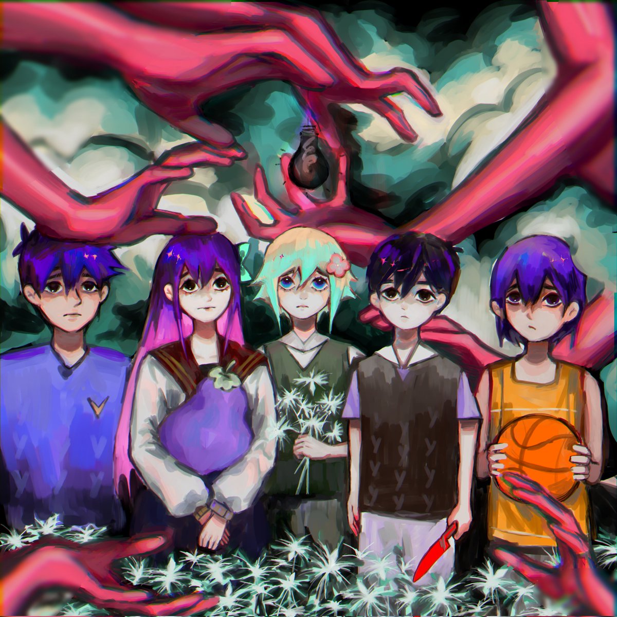 _luochan's tweet photo. Everyone is in whitespace 
#OMORIFANART #OMORI #omorisunny #omorisunflower https://t.co/DOMjLa35pE
