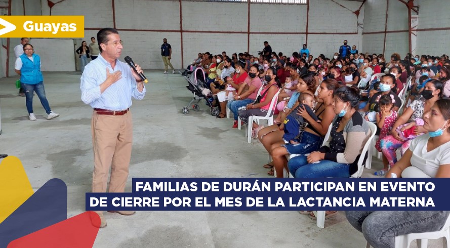 DHumanoEc's tweet photo. #Durán I 300 invitados entre autoridades locales, madres de familia, niñas/os, educadoras/es del servicio Creciendo con Nuestros Hijos participaron en el evento de cierre por el “Mes de la Lactancia Materna”, organizado por el #MIES.
📰 Boletín: https://t.co/ApA5ARbDxj https://t.co/QvWFwgzlLD