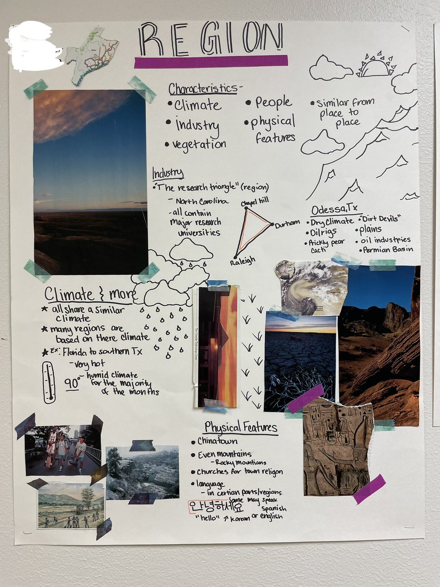 stem_williamson's tweet photo. So proud of all of their posters on the Five Themes of Geography! They presented them to their classes yesterday. These are just a few… https://t.co/ccgvXgQNVb
