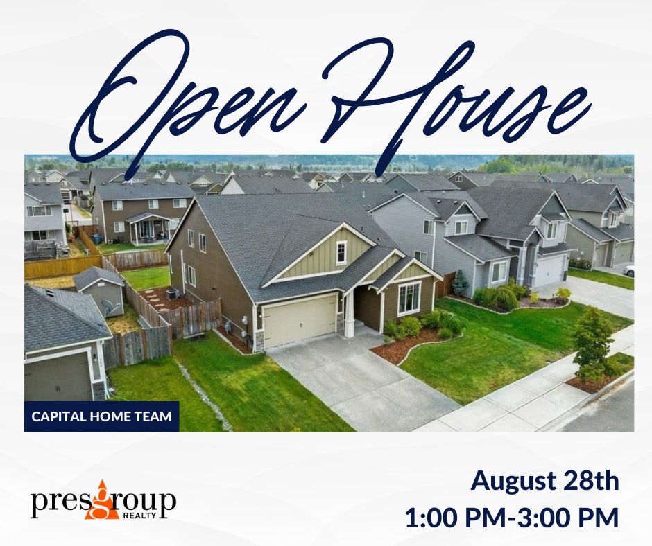 PresGroupRealty's tweet photo. Open House 🏠

Sunday, August 28th | 1:00 PM - 3:00 PM

706 Koehler Ave SW
Orting, WA 98360

4 Bed | 3 Bath
2,470 SqFt

Contact the Capital Home Team for details
Brenna Smith &amp; Marilyn Winters
360.284.1108
Capital@PresGroupRealty.com

https://t.co/VQWDTJpRMi https://t.co/vyYbzMcDbf