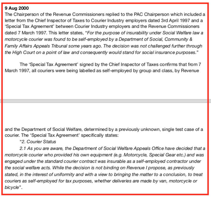 MattMcGranaghan's tweet photo. 4/12
I replied to #SWAO and included the following list of evidence confirming the use of test/sample cases.
First up
The Chairperson of the Revenue Commissioners, & the Chief Inspector of Taxes
⬇️⬇️⬇️
#BogusSelfEmployment https://t.co/2sIEjySRFA