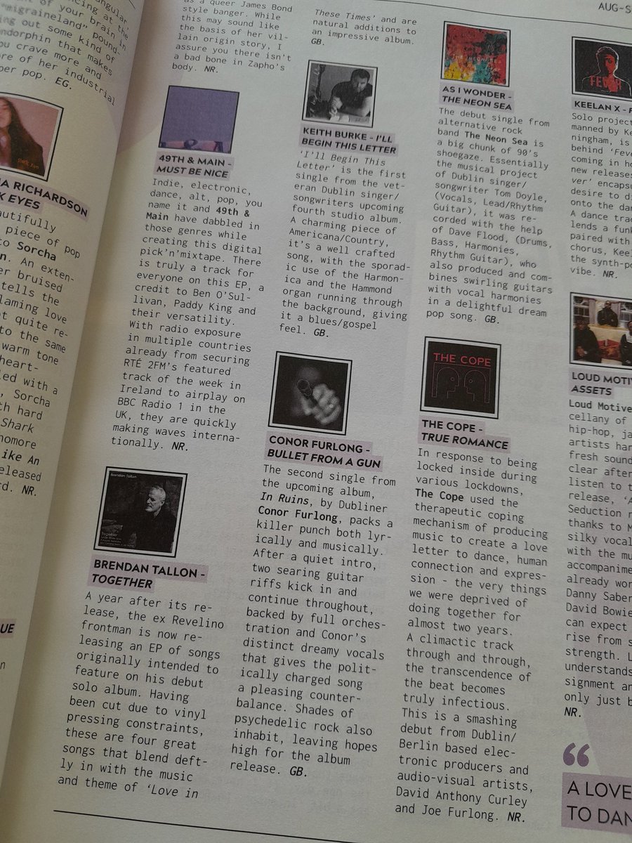 chunky66's tweet photo. a few single release reviews i penned for this months issue of The Goo.
@BrendanTallon @keithaburke @ConorFurlong @tomdoyle1983
#haveyougotthegoo #thegoo #Dublin #thegoingoutoutguide #Music #Goo #GigGuide #LiveMusic #GigReviews #NewReleases #MusicReviews #SingleReviews https://t.co/ZBtJ9z4tUd