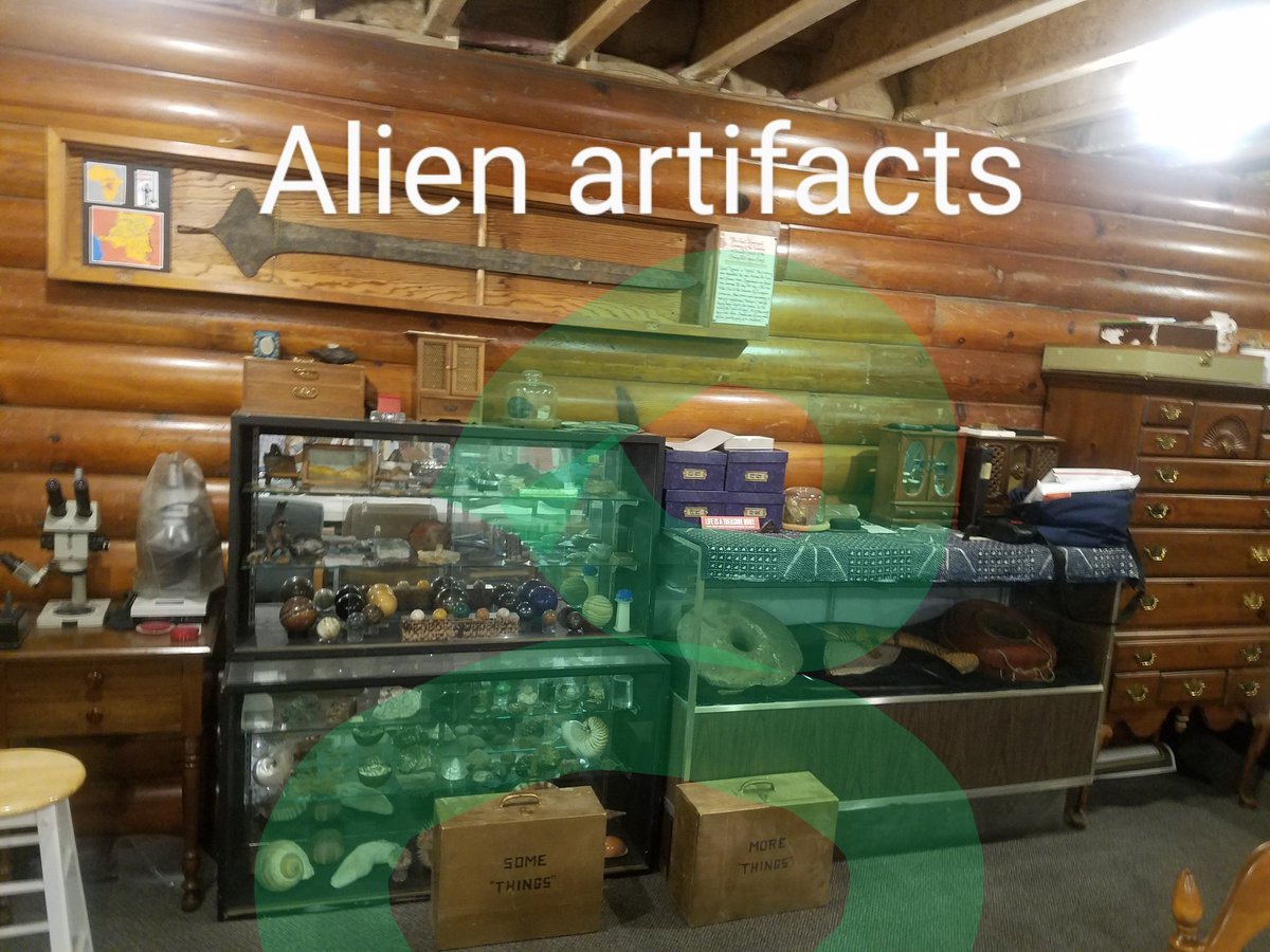 mrjeffknox's tweet photo. Samples of alleged UFO ejecta and crash debris in these boxes sent to CUFOS and Ivan Sanderson's Thing 1/2 boxes of material. Along with super cool anthropology collection. Check out that rock money! Taken at coolest place in all of UFOworld
#ufotwitter #alienartifacts #ufodebris https://t.co/CaG60h6ijW