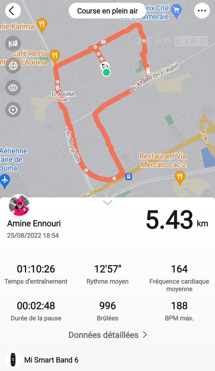 ennouriamine_tn's tweet photo. #runningtime 🔻
#chiifresdelasoirée
Distance parcourue : 5,43 km⏳
Temps: 1h 10 min ⏰
Calories brûlées : 996 kcal⏲
Fréquence cardiaque: 164
Rythme moyen: 12'57"
#running #runningchallenge #footing🖤 #nevergiveupchallenge 🍀#runningman 😉#avoidnegativity #avoidtoxicpeople https://t.co/jP7Hmk8Ep5