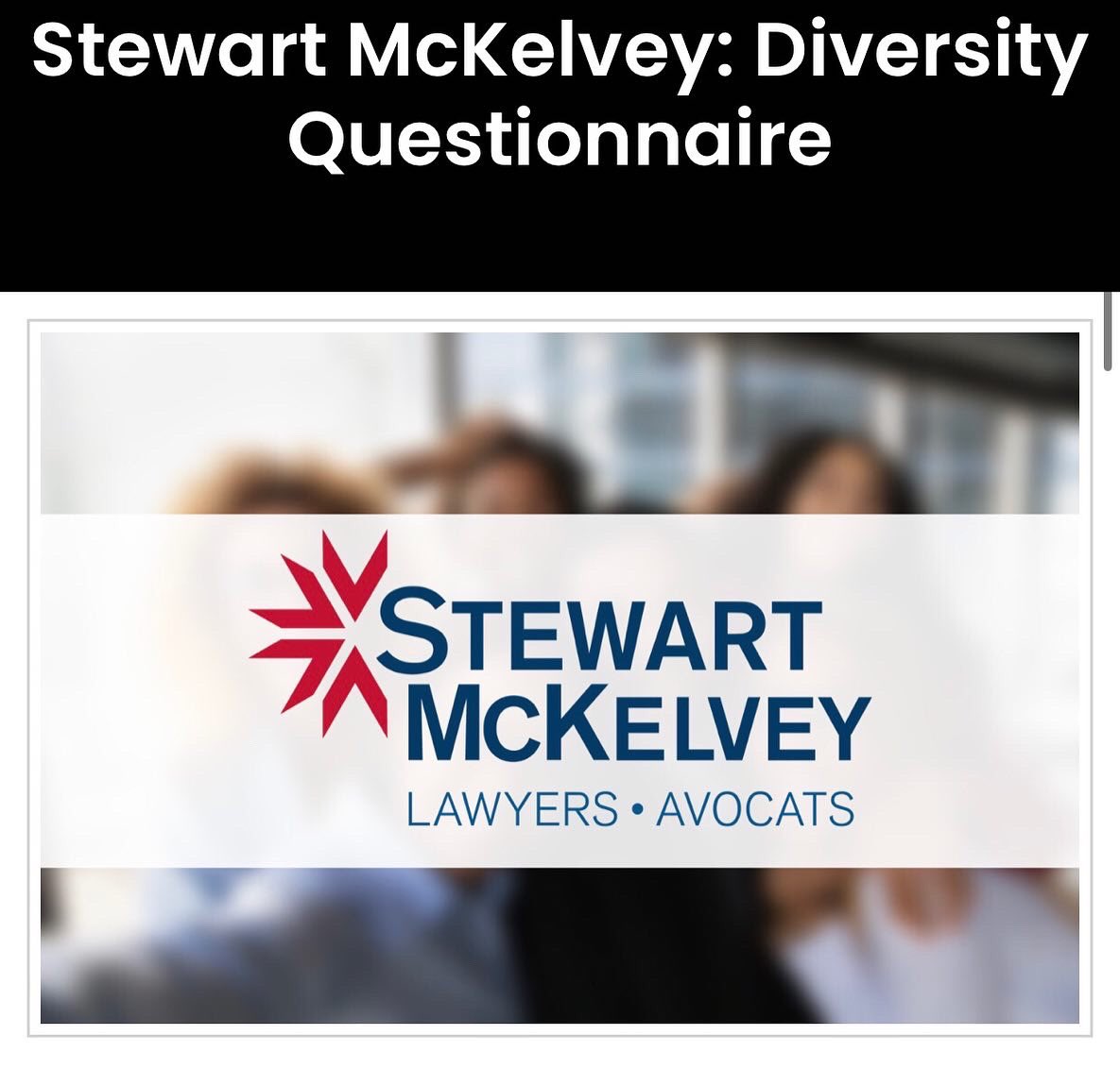Thank you to our Foundation Five title sponsor <a href="/SM_Law/">Stewart McKelvey Law</a> for helping us build bridges for 5 students applying to law school in 🇨🇦 in the upcoming cycle!🤝

Visit our website to read the diversity questionnaire!

“<a href="/SM_Law/">Stewart McKelvey Law</a> values superior client service and commitment to our people”