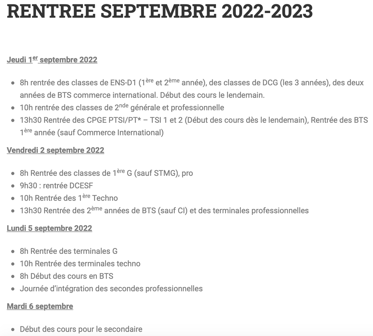 Bientôt la fin de l'été…🌞 Le calendrier de la rentrée scolaire du lycée de Cachan est disponible. Bonne dernière semaine de vacances à toutes et à tous et à très bientôt à Cachan ! 
lyceedecachan.fr/calendrier-de-…  🏫