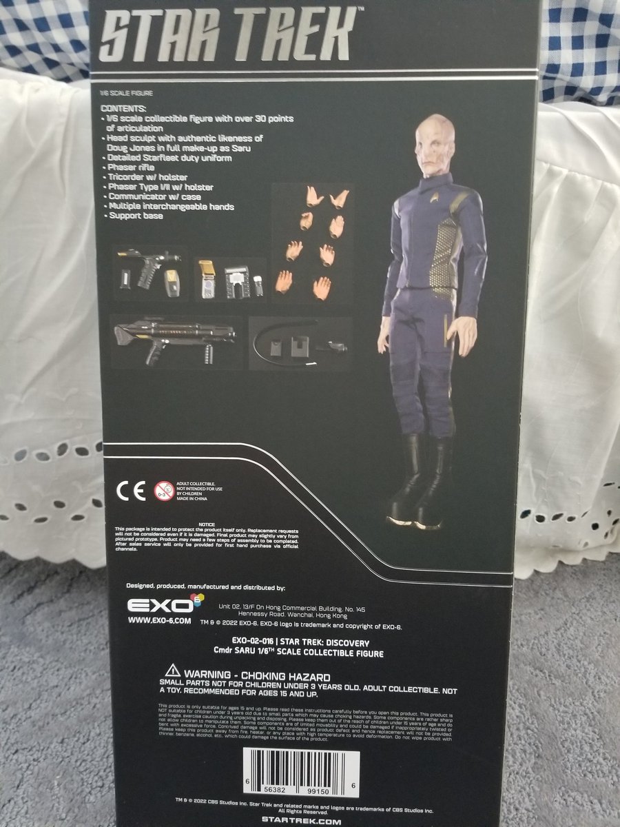RachelNesser's tweet photo. Yay! My @StarTrekEXO6 Saru collector's figure arrived today! I love it!!! BIG Thank You to @coolwatersprods and @actordougjones for signing it. This gorgeous figure is now a treasured addition to my #StarTrekDiscovery Saru collection. 😮😀👍🏻💝💙🌟🖖🏻
#TeamSaru https://t.co/IJJiZ9vDmh