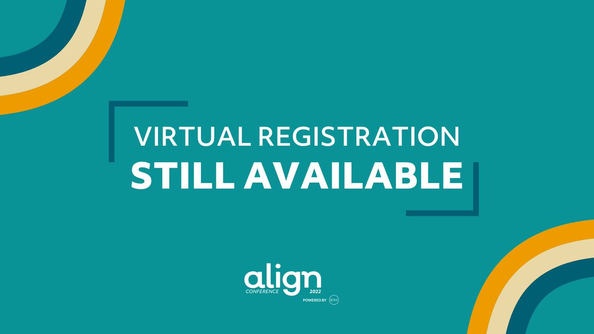 align_conf's tweet image. Our 2022 Align Conference kicks off tomorrow in Dallas. There are still registration options available:
✔️ Register to attend in person by midnight tonight
✔️ Register to join us virtually by noon tomorrow (Aug. 26)
.
Sign up at alignconference.com/register/. See you there!