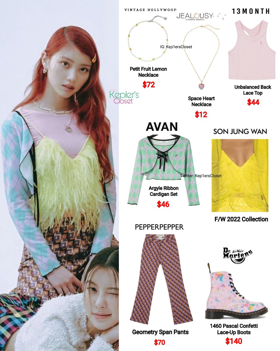 Kep1ersCloset's tweet photo. {The Star Magazine August 2022 Issue}

#Xiaoting wearing:

🔹#VintageHollywood Necklace $72
🔹#Jealousy Necklace $12
🔹#13Month Top $44
🔹#Avan Cardigan $46
🔹#SonJungWan Top
🔹#PepperPepper Pants $70
🔹#DrMartens Boots $140

© for Scans: @kep1erscans, @ddayo_04 &amp; @VOlCEFAIRY 🙏🏻 https://t.co/vvagYvY0Vh
