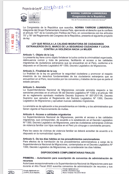 elpedrorueda's tweet photo. Comisión de Defensa del Congreso Peruano admite el proyecto de Ley que Concedería la Amnistía para las multas que afectan a venezolanos en Perú.

Tenemos el documento en nuestra web https://t.co/2stwcQAfHo