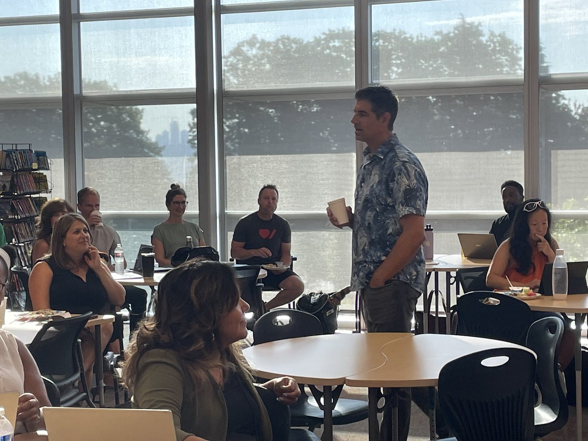 shareski's tweet photo. My heart is full. Spending time with actual live humans who engage and participate in thoughtful learning and conversations is life giving. I’ve missed it. #newwestlearns #alplearn @DellTech @JCasaTodd @KatPapulkas @khachlaf https://t.co/VGExQKUKt3