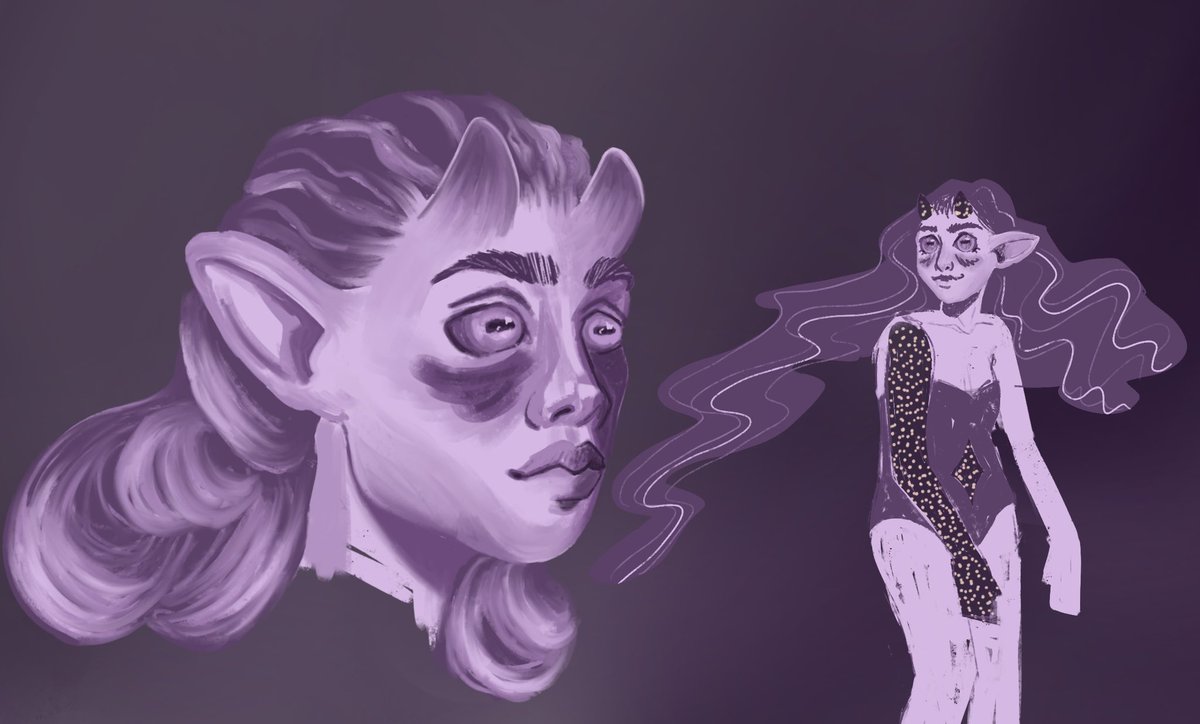 chubbeebug's tweet photo. here’s a doodle i was doodlin today! c: i am SO terrible about making new oc’s and then never drawing them again OOPS so here’s to another oc i will perhaps never draw again heh
#ocart #art #artmoots #Artist #artistontwitter #arts #purple https://t.co/N0hZ52eBOn