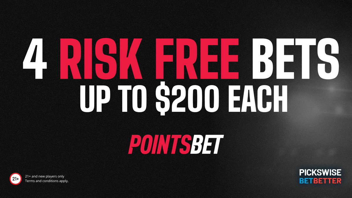 Pickswise on Twitter "POINTSBET SIGN UP OFFER 🙌 Sign up and receive 4 RISKFREE bets up to 200