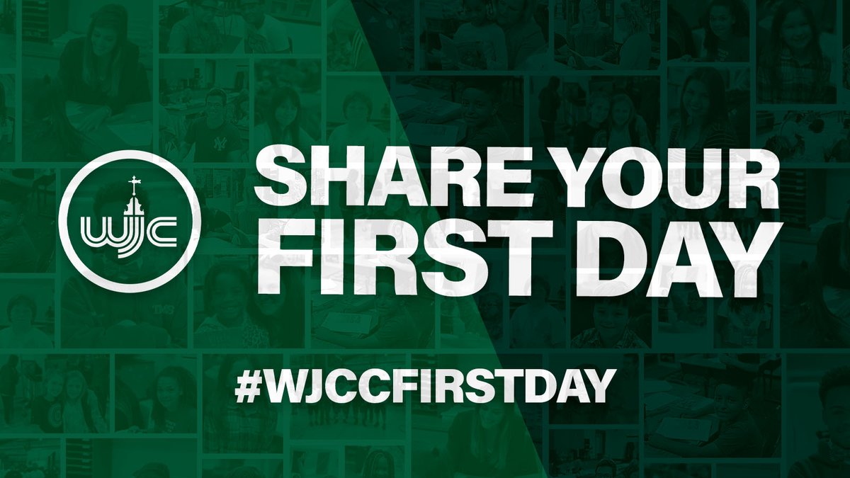 WJCCSchools's tweet photo. Share your first day of school with us using #WJCCFirstDay. We cannot wait for our students to join us on Monday π
#WeAreWJCC https://t.co/V4OKr5Cc6n