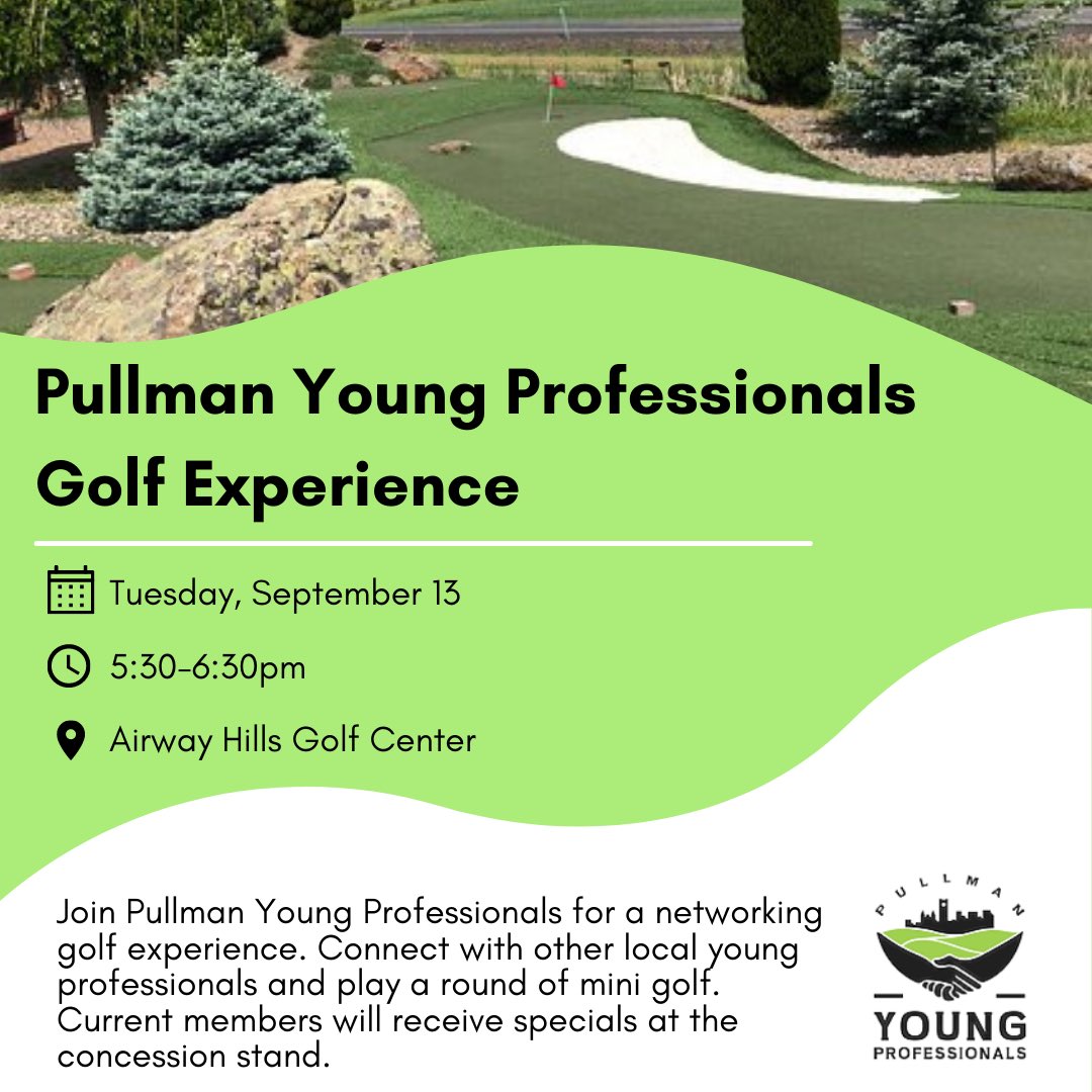 PullmanYoungPro's tweet photo. Who’s ready to hit the [mini] greens with us in September? ⛳️ https://t.co/hWRRvJ2eeN