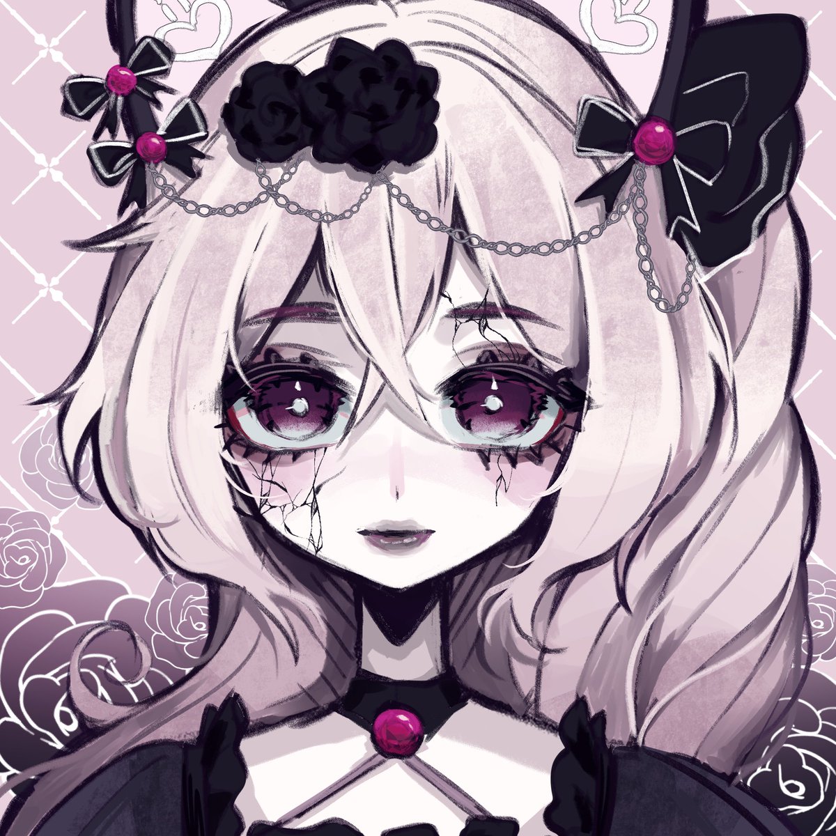 commission for <a href="/SolariaAngel/">ꆭ sollie laufeyson 🐍 READ BIO !! 🗡️</a> 🫣 idrk how to paint lips i tried 😿