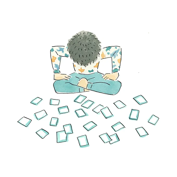 おはようございます今日の朝活は、年鑑データの提出準備などをしました。明日発売『CUT2022』のレイアウトをしくじったと思っているので、今回はちゃんとやりたい今日の落書き。昨日久しぶりに息子とカルタをしたら、息子の待ちの姿勢のクセが強かったので描きました。 