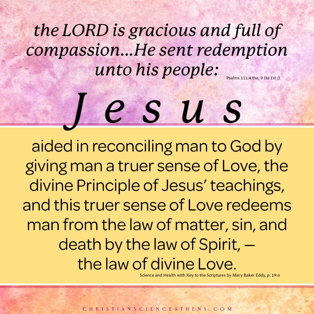 FirstAthens's tweet photo. From this week's Christian Science Bible Lesson on the subject: Christ Jesus.
 
People all around the world are studying this Bible Lesson this week and will gather this Sunday morning to listen to it in Church. Join us! @GA_Corrections https://t.co/G8UDaxJu9J