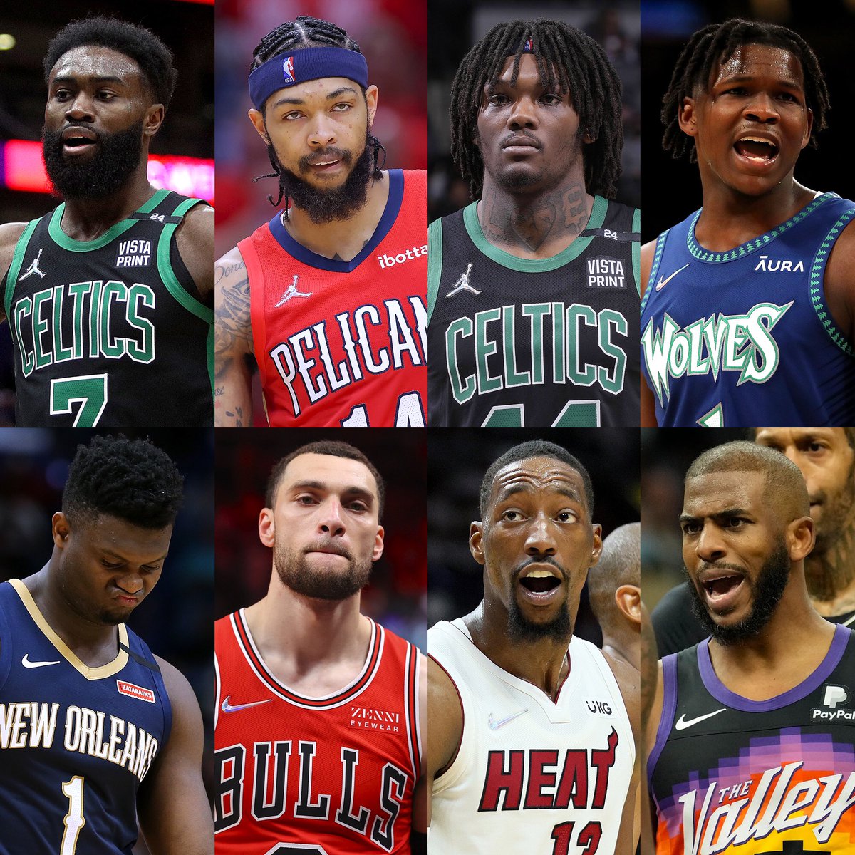 NoContext_NBA_'s tweet photo. Make a starting 5 out of these 8 players 🤔 https://t.co/BTPIklx3Ti